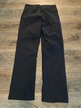 Athleta Black Straight-Leg Ponte Pants with front Slit